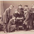 French students playing chess